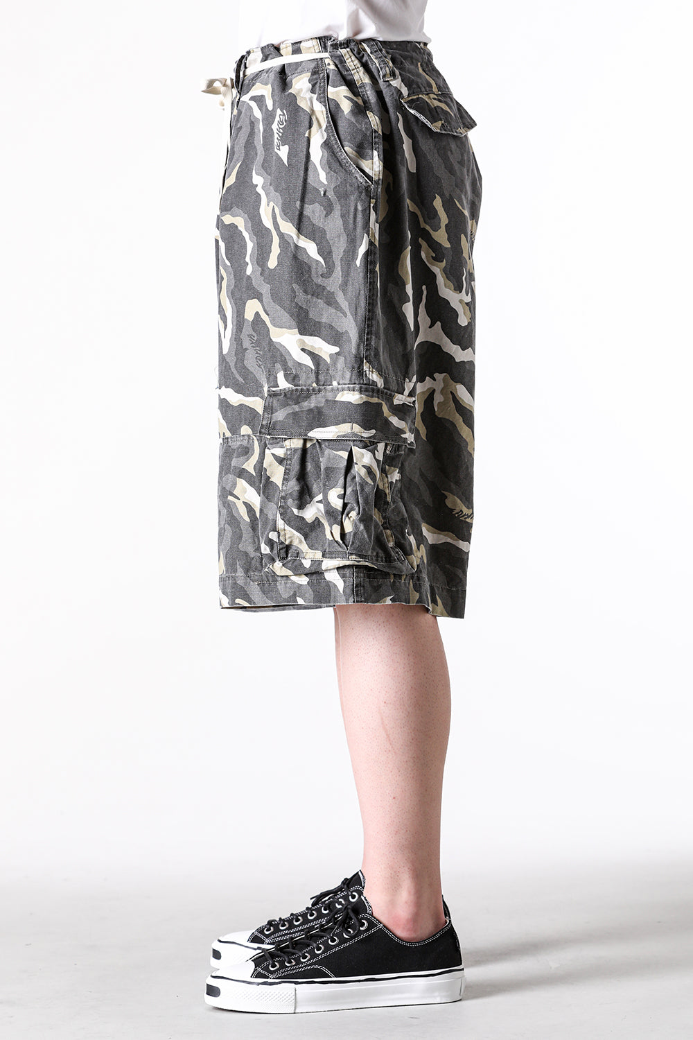 【Letao】KAMIYA CamouflageCargoPants Kamiya KAMIYA Camouflage Wash Cargo Bermuda Pants