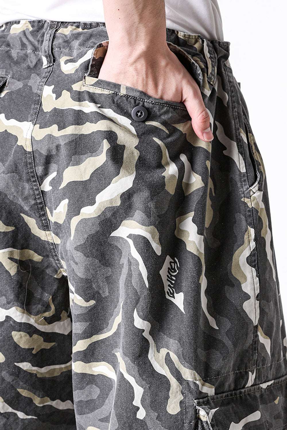 カミヤ KAMIYA Camouflage Wash Cargo Bermuda Pants （BEIGE） BEIGE
