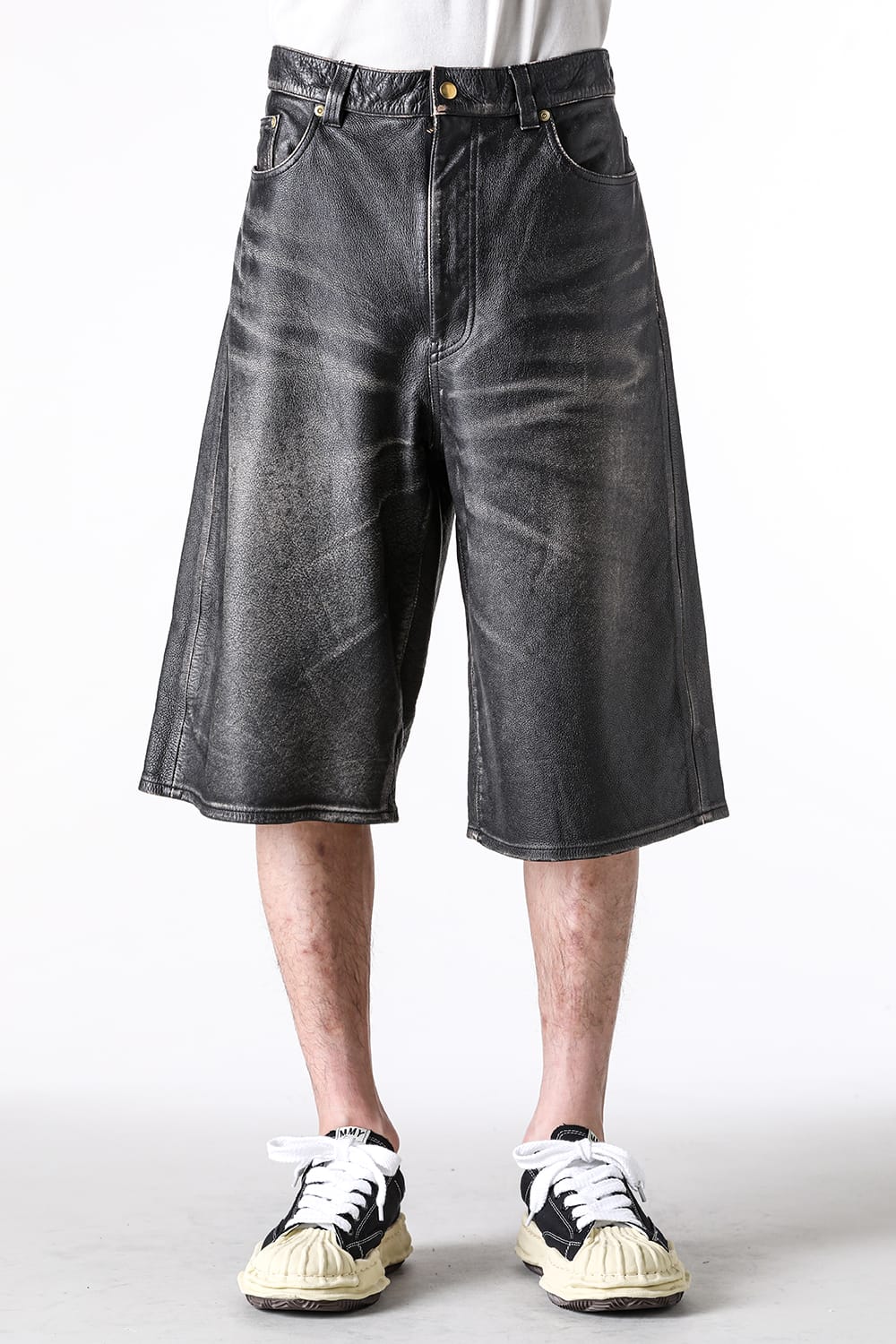 カミヤ KAMIYA Leather Bermuda Pants （BLACK） BLACK