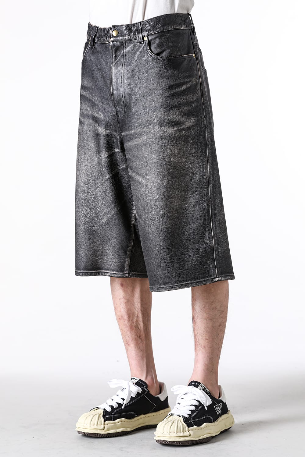カミヤ KAMIYA Leather Bermuda Pants （BLACK） BLACK