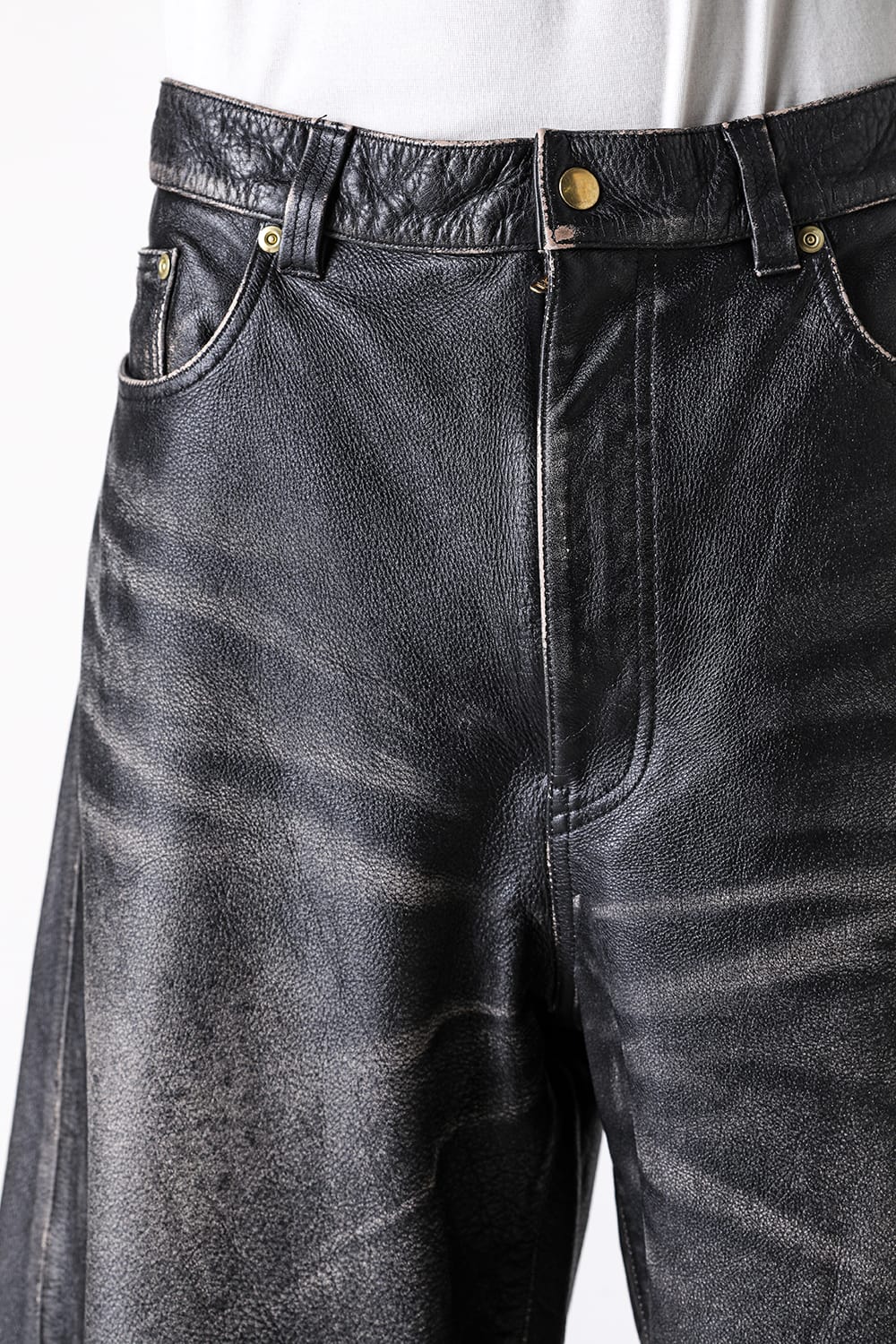 カミヤ KAMIYA Leather Bermuda Pants （BLACK） BLACK