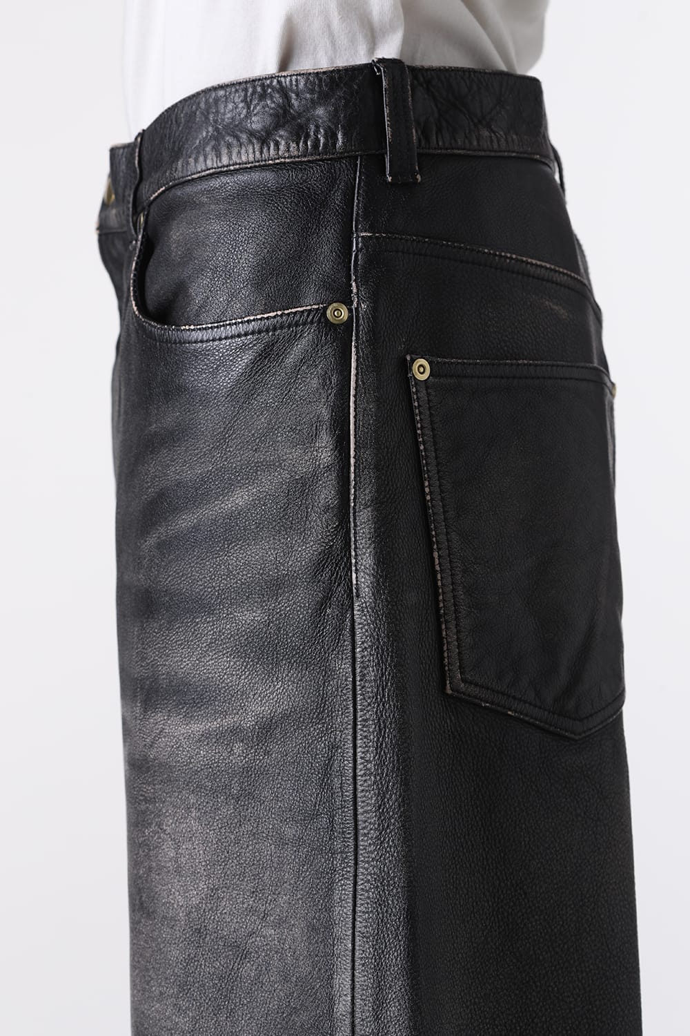 カミヤ KAMIYA Leather Bermuda Pants （BLACK） BLACK