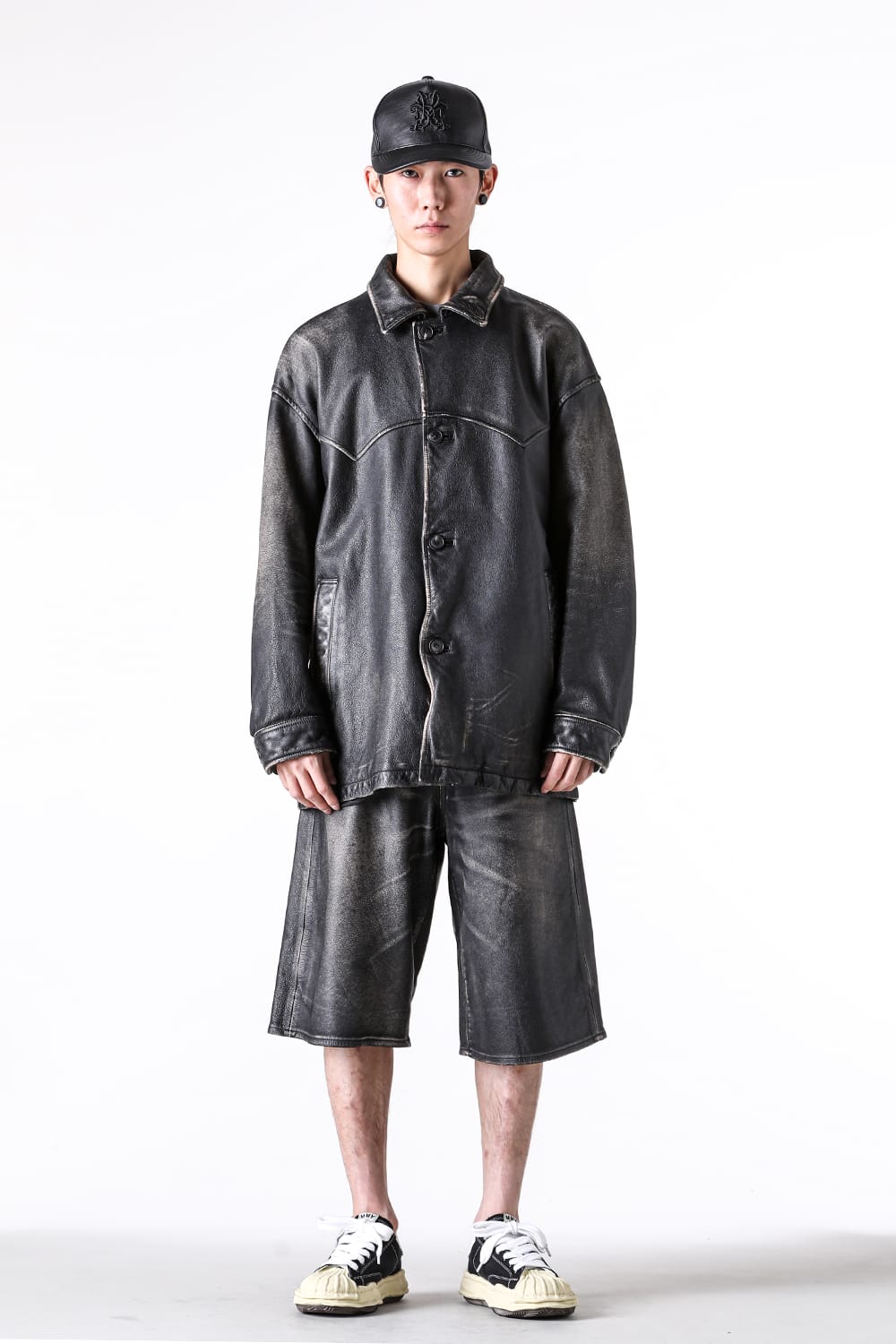 カミヤ KAMIYA Leather Bermuda Pants （BLACK） BLACK