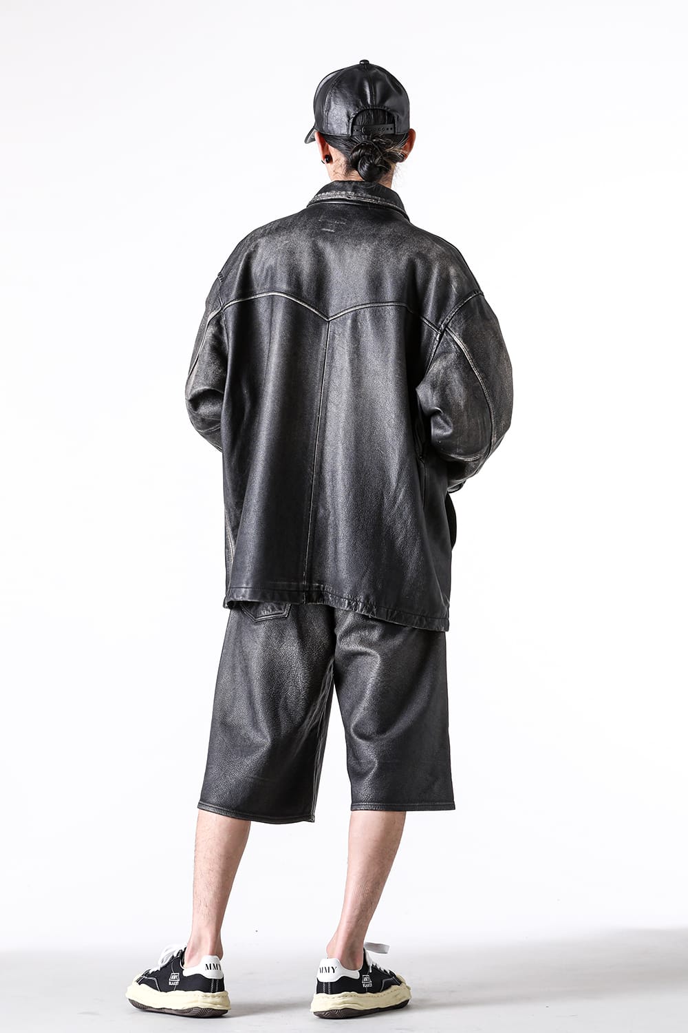 カミヤ KAMIYA Leather Bermuda Pants （BLACK） BLACK