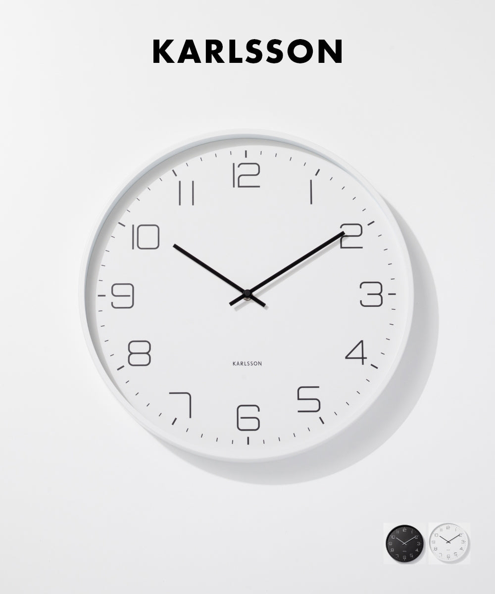 カールソン KARLSSON Wall clock Lofty KA5751BK KA5751WH ロフティ 直径40cm 掛け時計 【返品不可商品】 （マットブラック） マットブラック