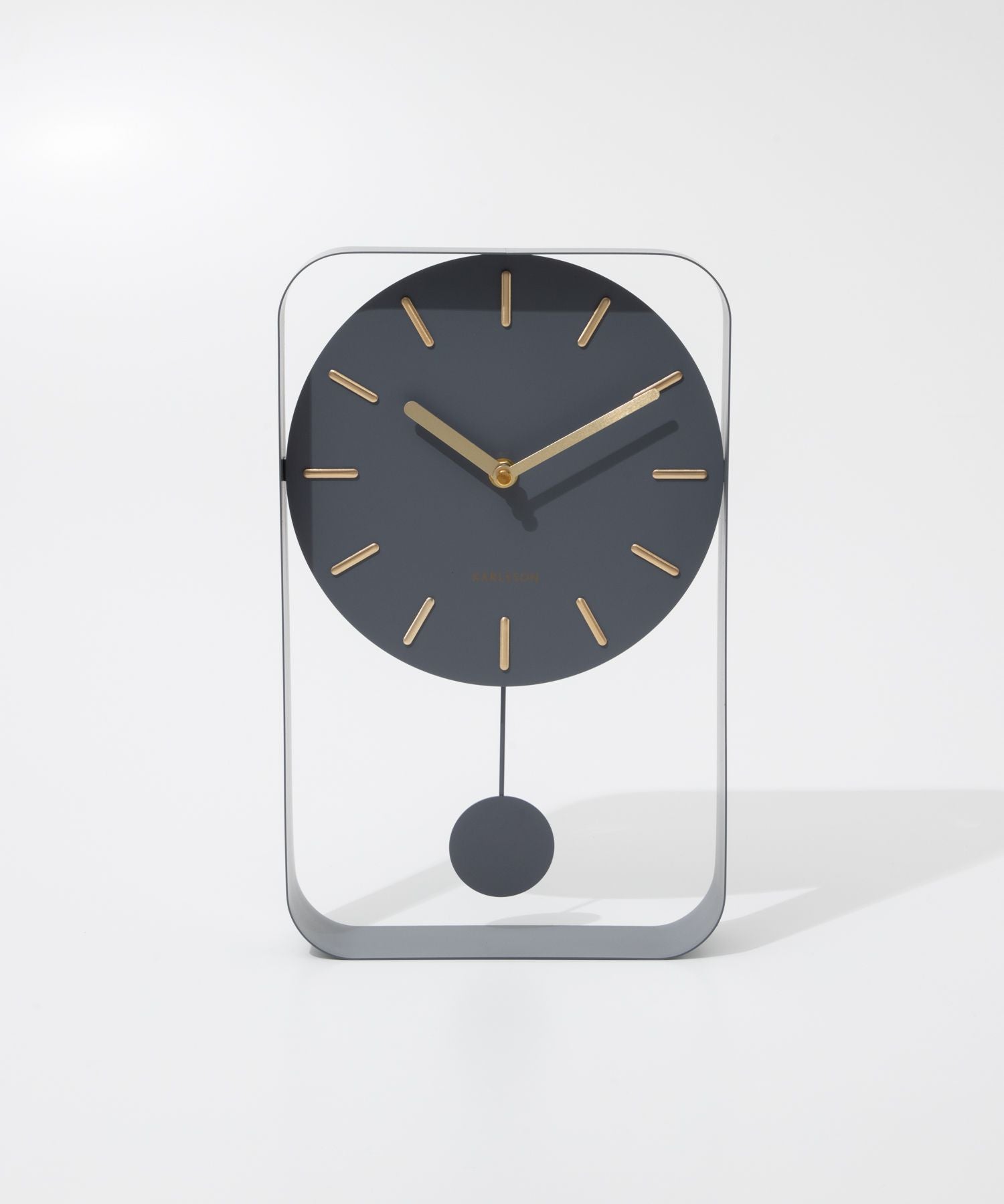 カールソン KARLSSON Wall clock Pendulum Charm small KA5796BK KA5796GY KA5796WH ペンデュラムチャーム 【返品不可商品】 （スチールグレー） スチールグレー