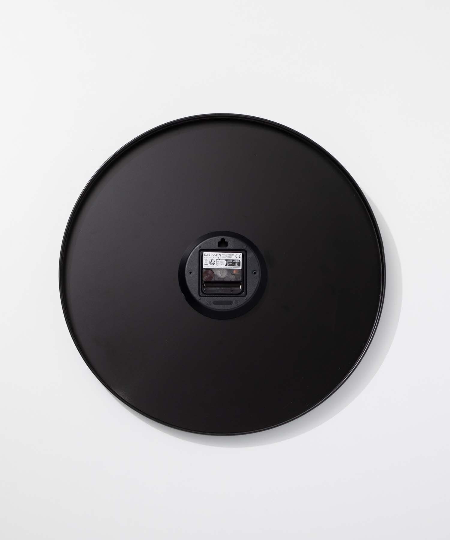 カールソン KARLSSON Wall clock Charm black steel with gold battons KA5716BK KA5716WH チャーム 【返品不可商品】 （ブラック） ブラック