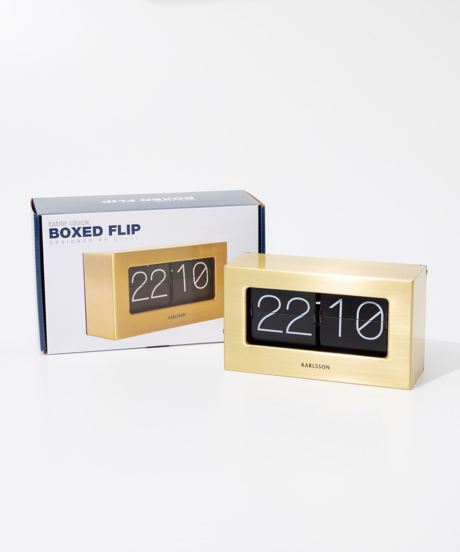 カールソン KARLSSON Table clock Boxed Flip KA5620GD KA5620GY ボックスフリップ 置き時計 【返品不可商品】 （マットブラック） マットブラック