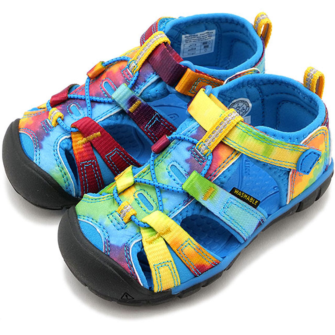 キーン KEEN TOTS SEACAMP II CNX VIVID-BLUE/ORIGINAL-TIE-DYE レインボーカラー [1025224 SS25]