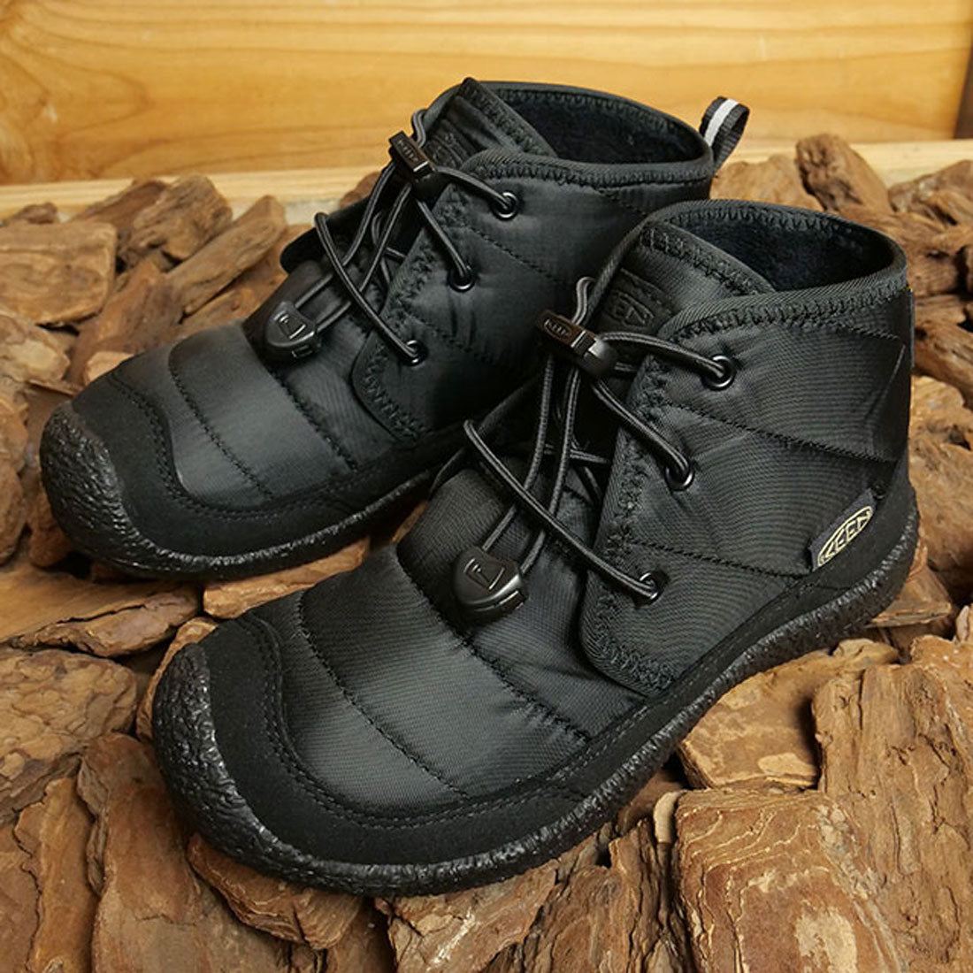 キーン KEEN K Children HOWSER II CHUKKA WP Black/Black [1025516] （Black/Black） Black/Black