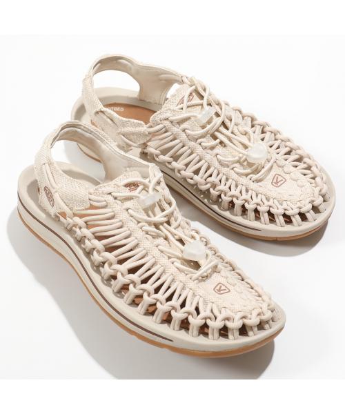 KEEN サンダル UNEEK CANVAS バンジーコード 軽量 （1026231/NATURAL-CANVAS） 1026231/NATURAL-CANVAS