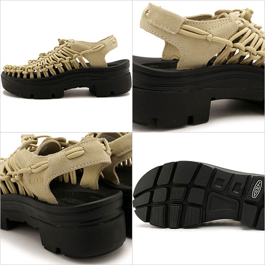 キーン KEEN W UNEEK PLT SAFARI/BLACK ベージュ [1030534] （ベージュ） ベージュ