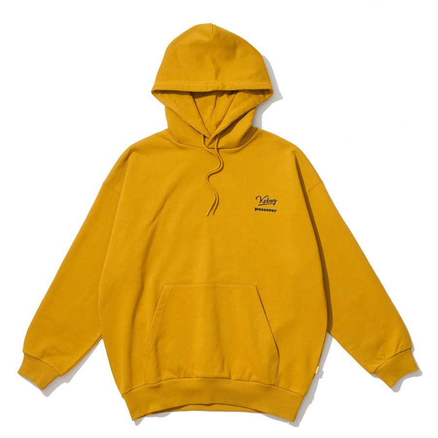 KEBOZ [EXCLUSIVE] KEBOZ x PASSOVER BB LOGO SWEAT HOODIE YELLOW