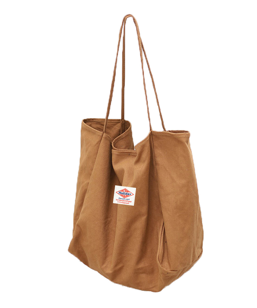 Holiday A.M. Bag Tote Bag Canvas Women's Men's Plain Cotton A4 Tote Holiday A.M.