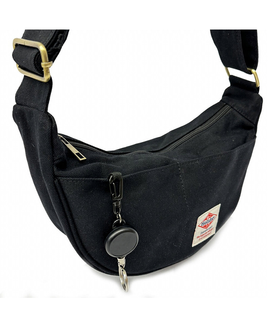 Holiday A.M. Shoulder Bag Women's Men's Key Reel Canvas Body Bag Holiday A.M.