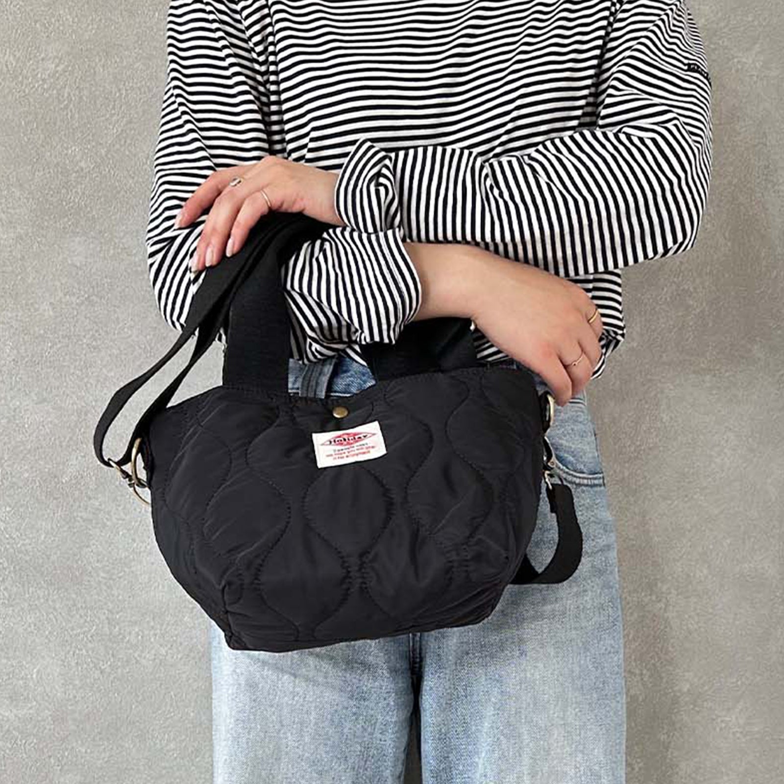 ホリデーエーエム Holiday A.M. バッグ ショルダーバッグ レディース メンズ キルティング 布 ホリデーエーエム HolidayA.M. （BLACK） BLACK