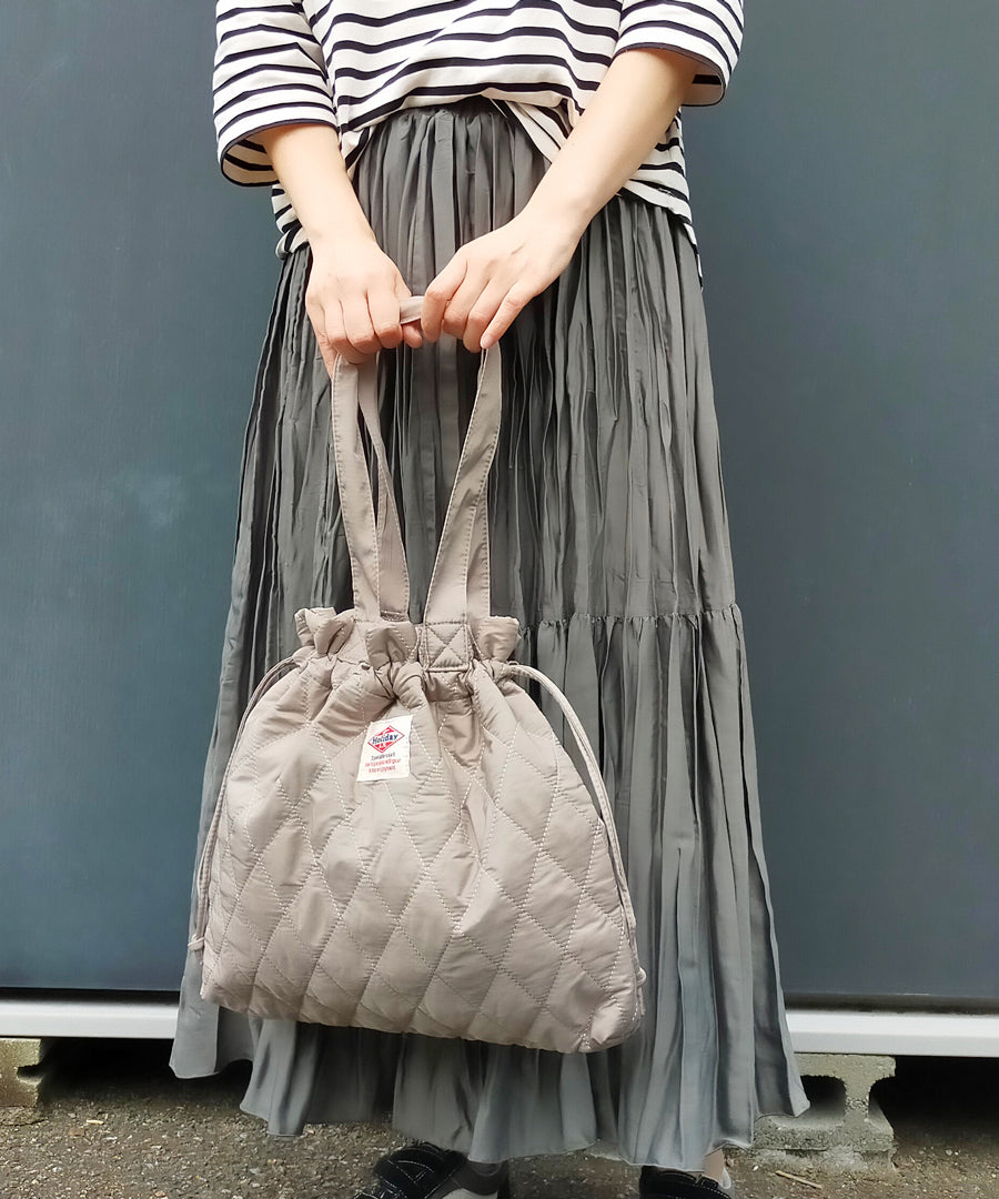 ホリデーエーエム Holiday A.M. バッグ トートバッグ メンズ レディース 巾着 キルティング 布 2WAY ホリデーエーエム HolidayA.M. （カーキ） カーキ