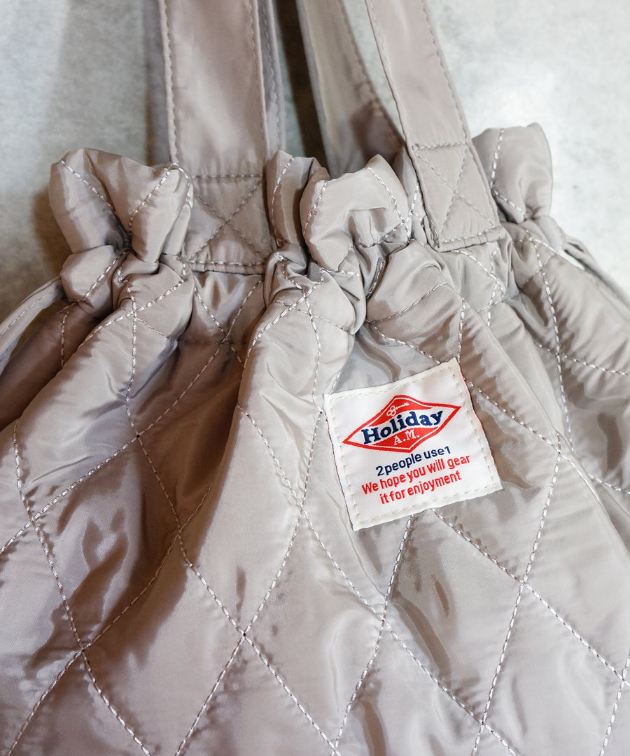 ホリデーエーエム Holiday A.M. バッグ トートバッグ メンズ レディース 巾着 キルティング 布 2WAY ホリデーエーエム HolidayA.M. （カーキ） カーキ