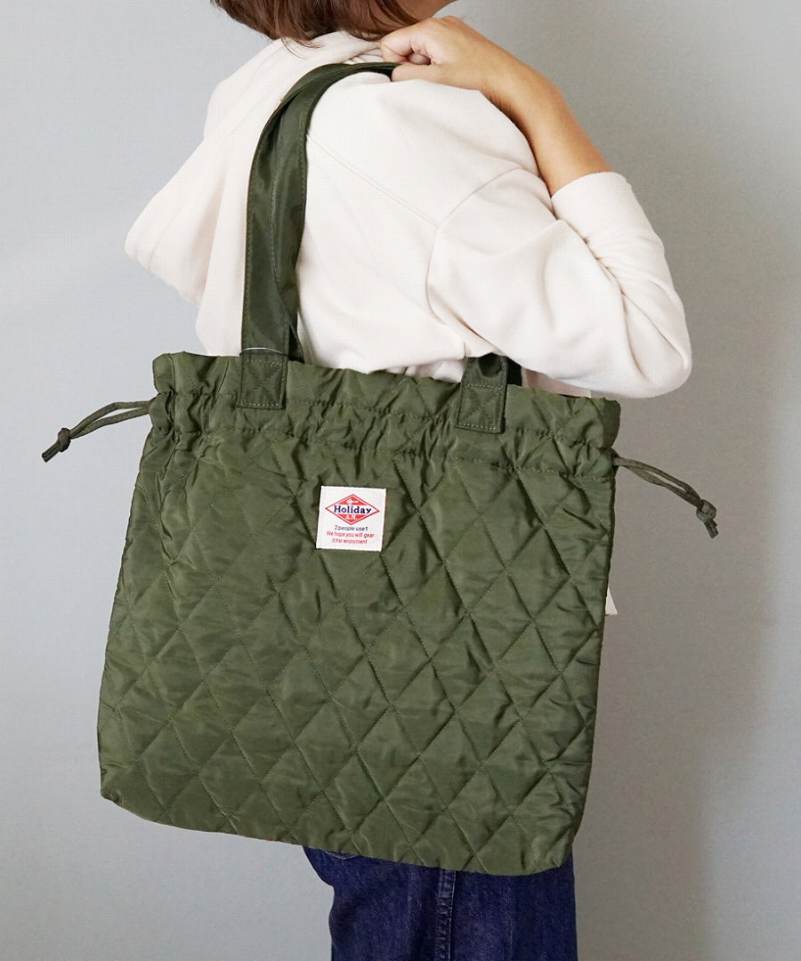 ホリデーエーエム Holiday A.M. バッグ トートバッグ メンズ レディース 巾着 キルティング 布 2WAY ホリデーエーエム HolidayA.M. （カーキ） カーキ