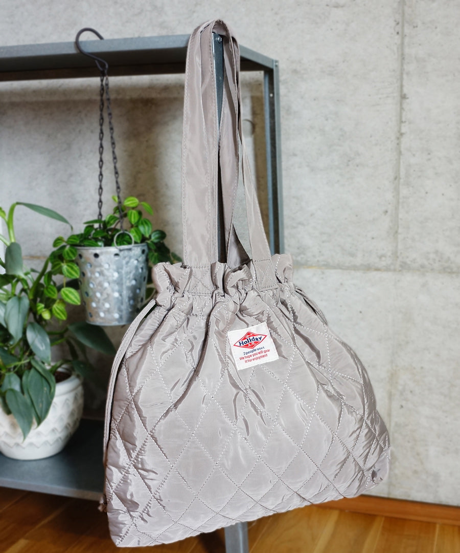 ホリデーエーエム Holiday A.M. バッグ トートバッグ メンズ レディース 巾着 キルティング 布 2WAY ホリデーエーエム HolidayA.M. （カーキ） カーキ