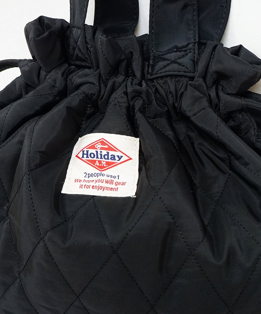 ホリデーエーエム Holiday A.M. バッグ トートバッグ メンズ レディース 巾着 キルティング 布 2WAY ホリデーエーエム HolidayA.M. （カーキ） カーキ