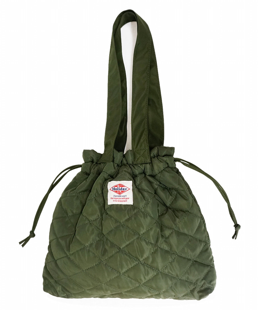 ホリデーエーエム Holiday A.M. バッグ トートバッグ メンズ レディース 巾着 キルティング 布 2WAY ホリデーエーエム HolidayA.M. （カーキ） カーキ