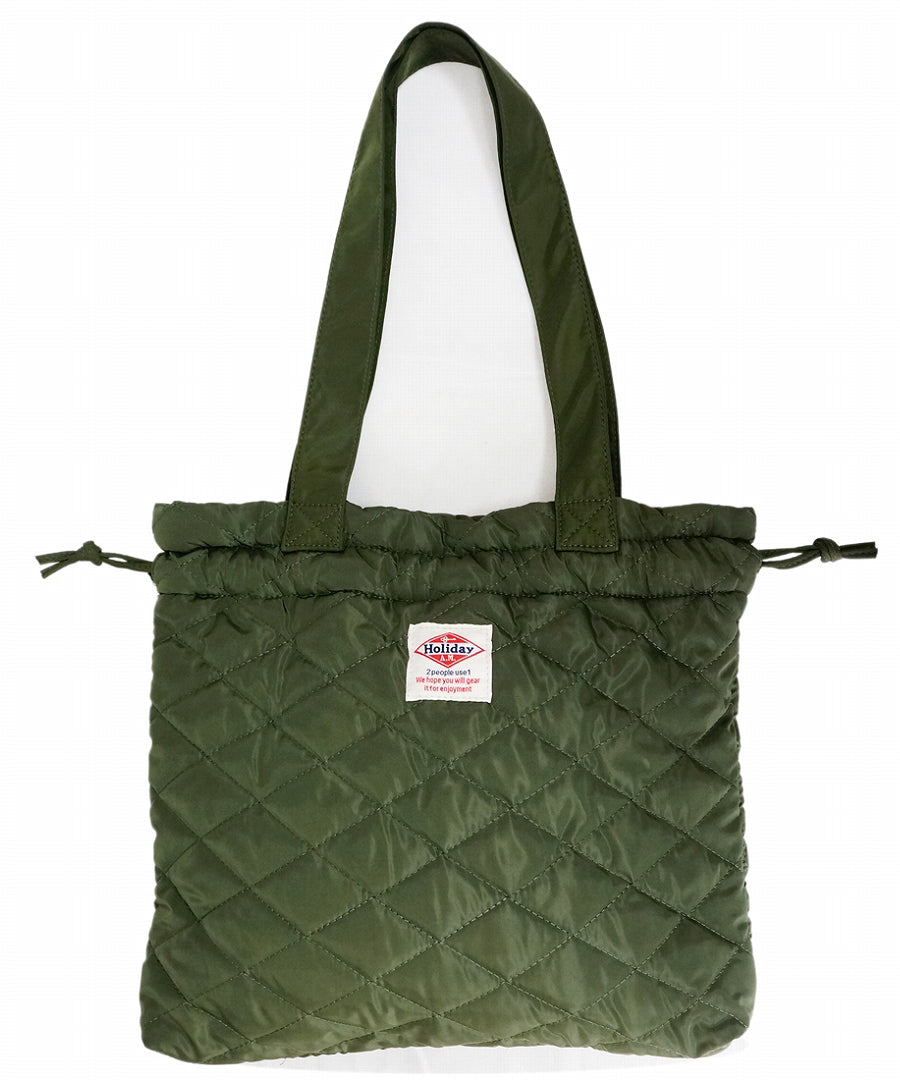 ホリデーエーエム Holiday A.M. バッグ トートバッグ メンズ レディース 巾着 キルティング 布 2WAY ホリデーエーエム HolidayA.M. （カーキ） カーキ