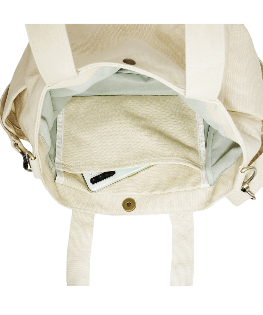 ホリデーエーエム Holiday A.M. バッグ ショルダーバッグ メッセージラベル レディース メンズ キャンバス 帆布 Keys （IVORY） IVORY