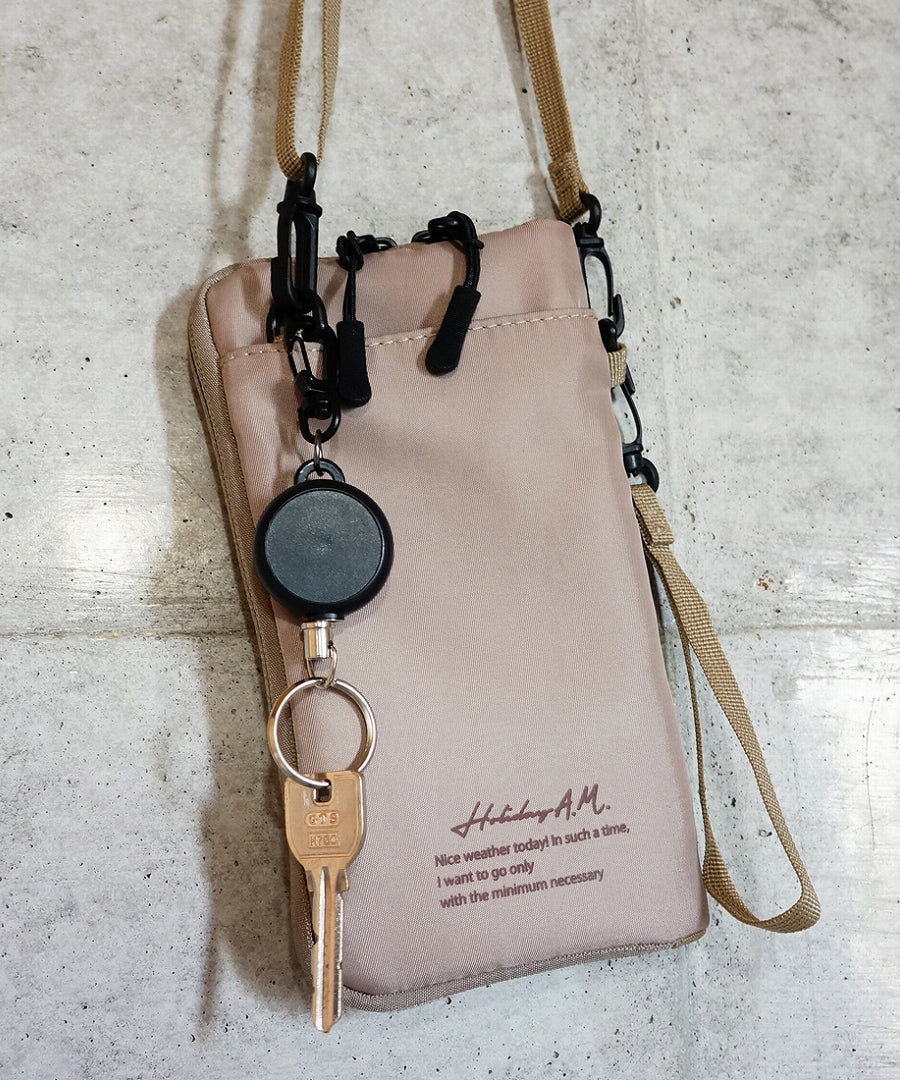 Holiday A.M. Bag Shoulder Bag Smartphone Shoulder Bag Smartphone Pouch Neck Pouch Key Reel Strap