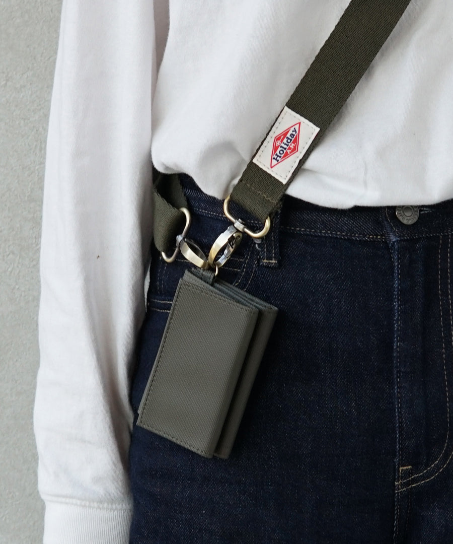 ホリデーエーエム Holiday A.M. ネックウォレット 財布 コインケース  ショルダー ウォレット 三つ折り財布 ネックポーチ ターポリン （BLACK） BLACK