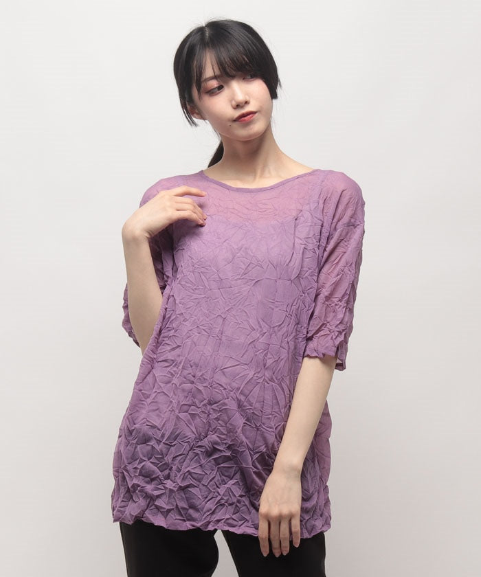 ケティ ketty 【KETTY】トリコットオーガンジーシワカコウプリーツTOPS
