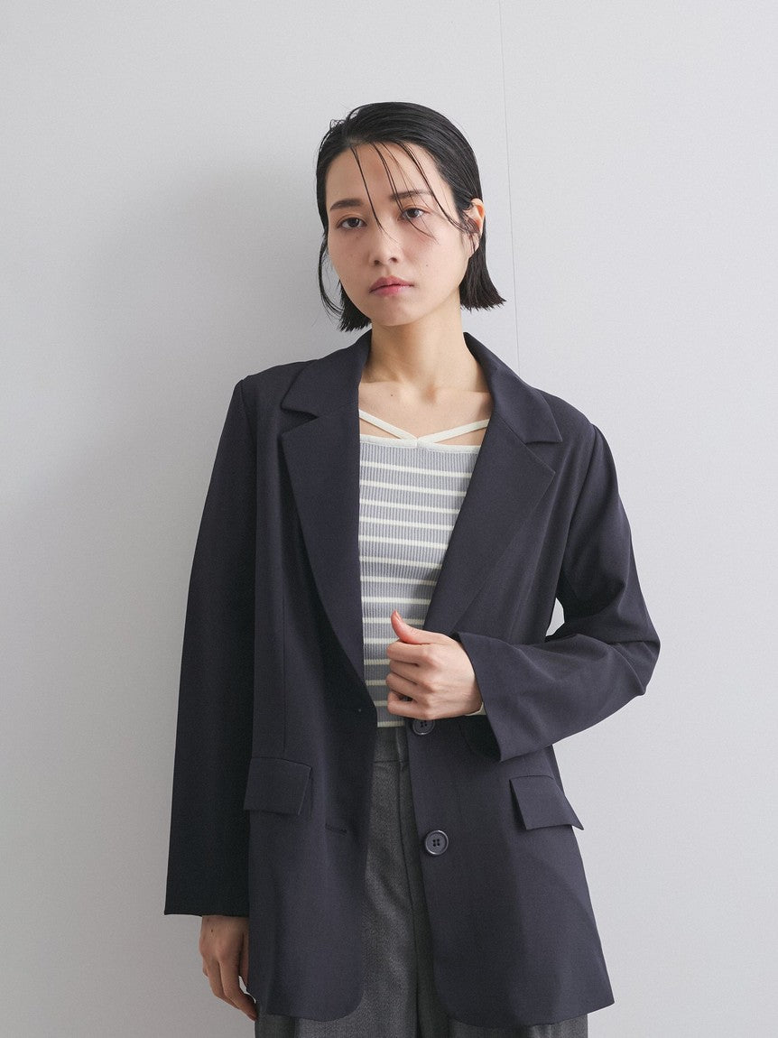 ケティ ketty スリーブスリットテーラードジャケット≪手洗い可能≫ （ネイビー） ネイビー
