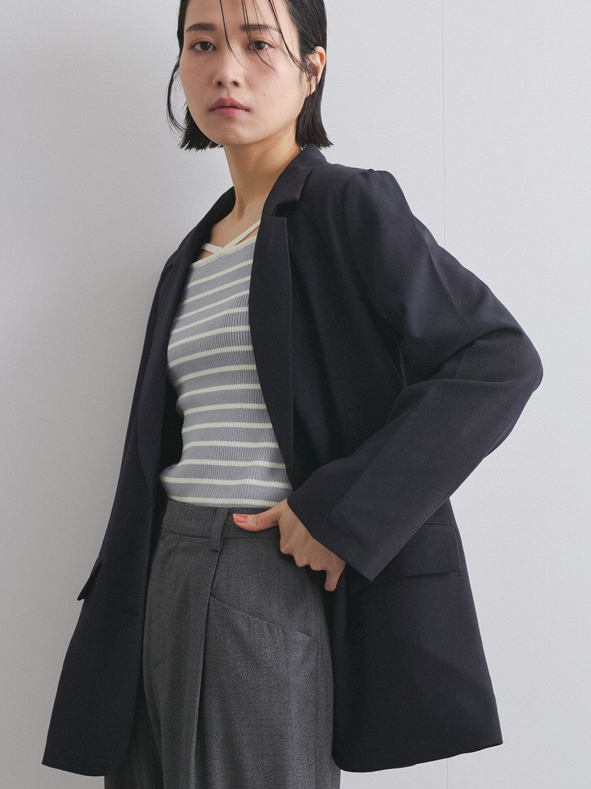ケティ ketty スリーブスリットテーラードジャケット≪手洗い可能≫ （ネイビー） ネイビー