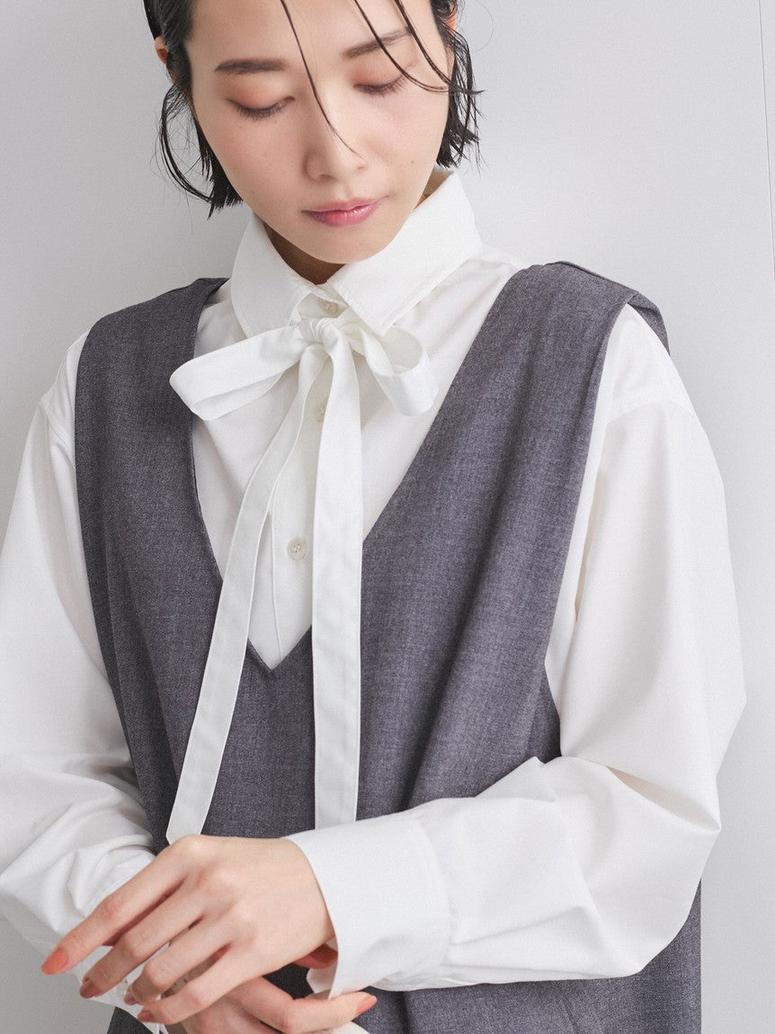 ケティ ketty アレンジボウタイブラウス≪手洗い可能≫ （ホワイト） ホワイト