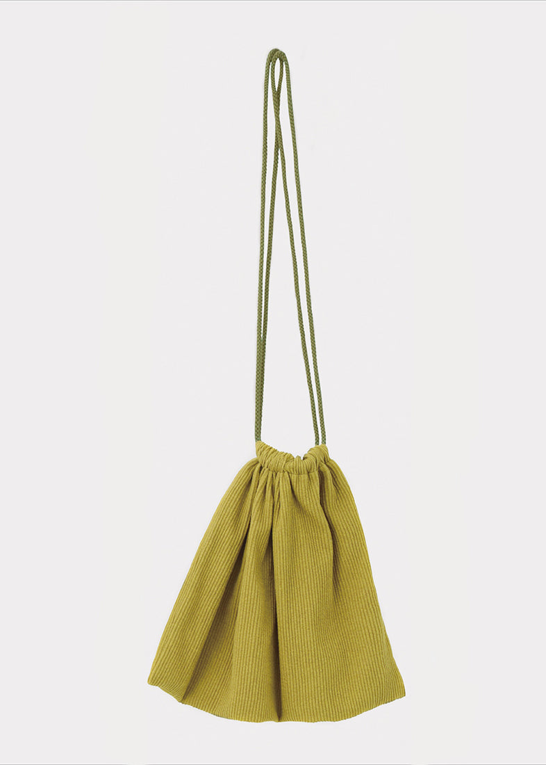 ケンテ KEnTe Ribbed Drawstring bag （PISTACHIO） PISTACHIO