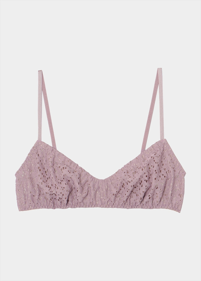 ケンテ KEnTe Raschel Lace Relax Bra （SMOKYPINK） SMOKYPINK