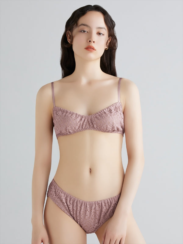 ケンテ KEnTe Raschel Lace Relax Bra （SMOKYPINK） SMOKYPINK