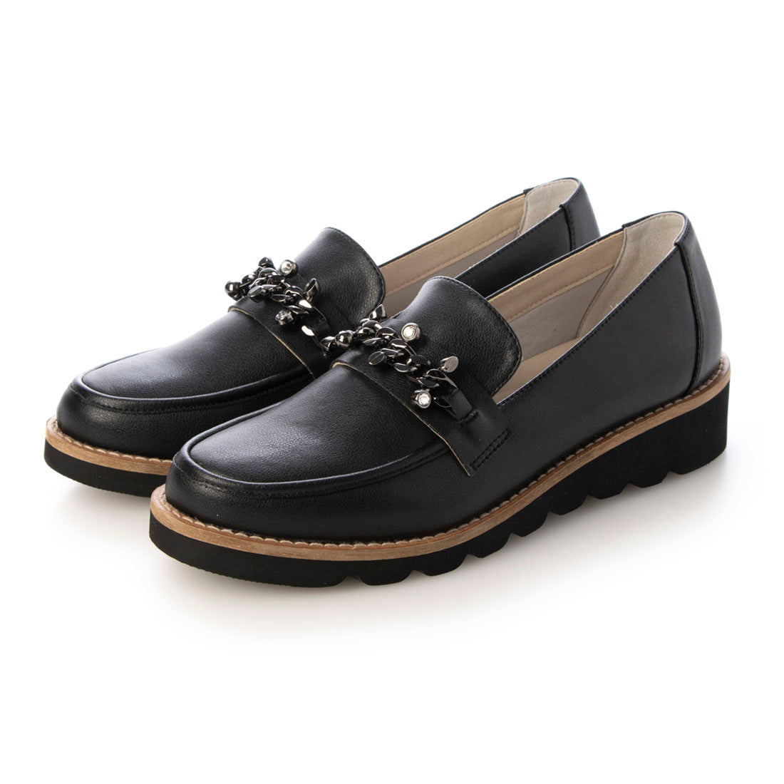 キスコ KISCO 飾り付きボリュームローファー （BLK） BLK