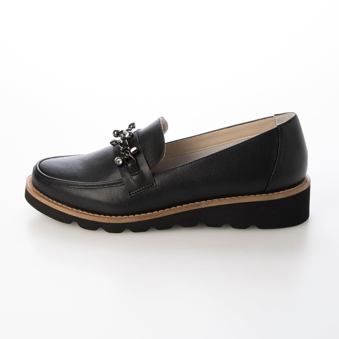 キスコ KISCO 飾り付きボリュームローファー （BLK） BLK