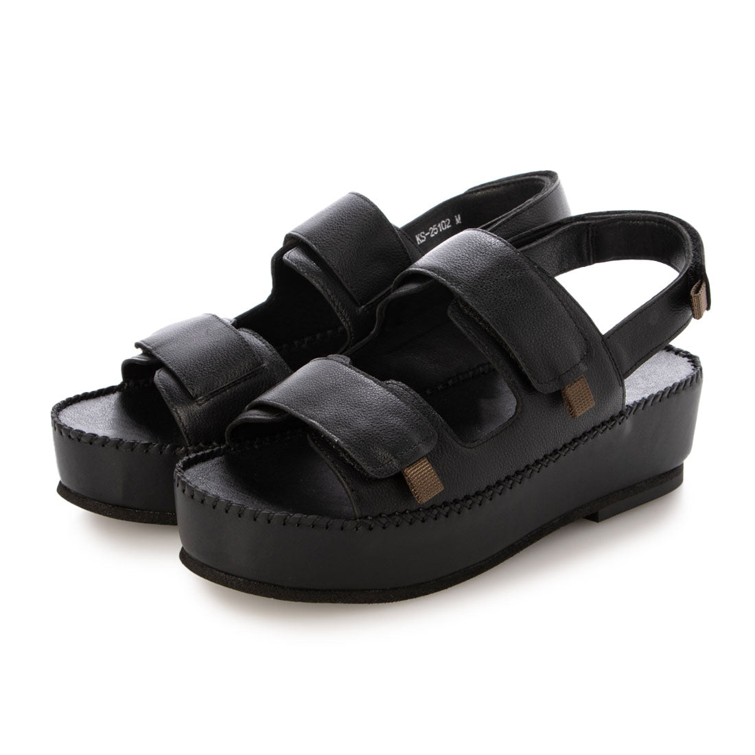 キスコ KISCO 厚底マジックテープサンダル （BLK） BLK