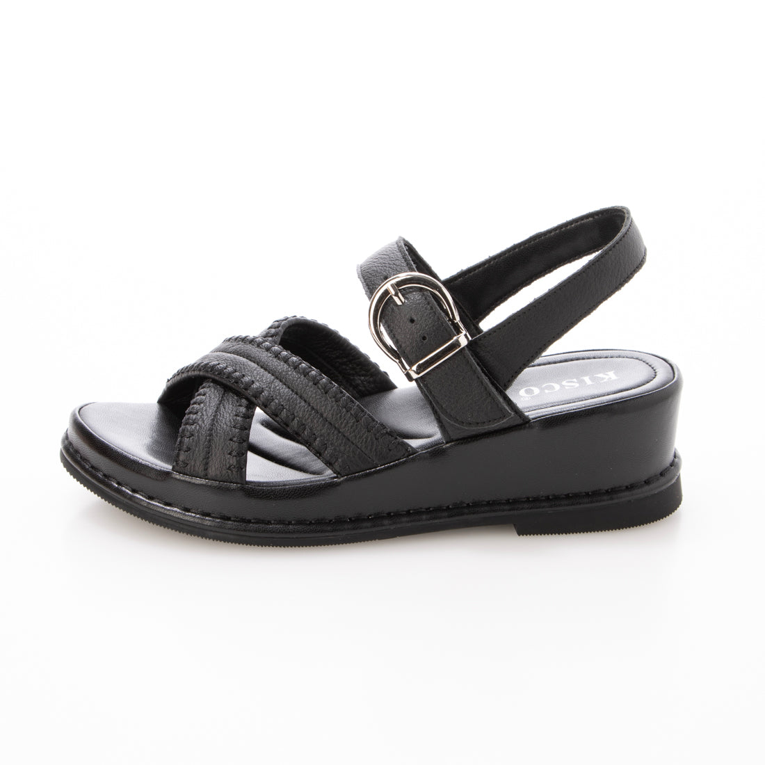 キスコ KISCO クロスベルトサンダル （BLK） BLK