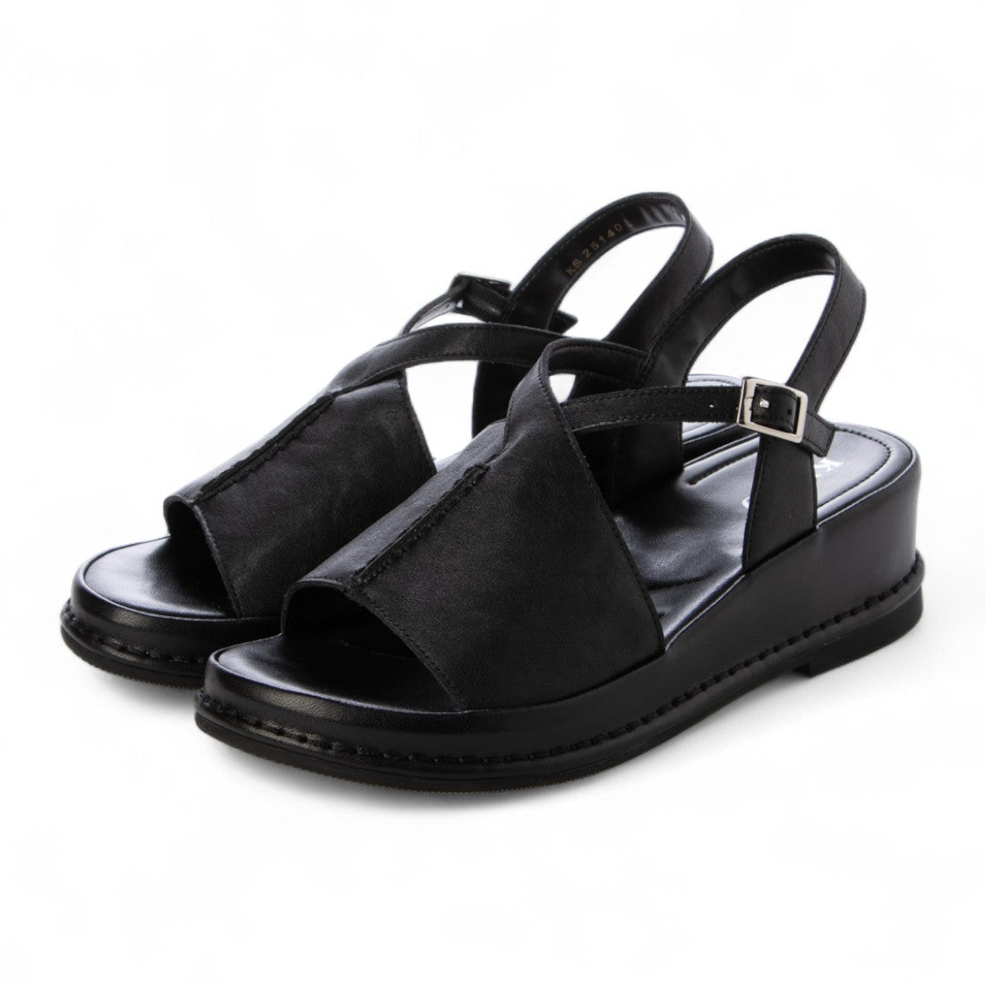 キスコ KISCO センターシームデザインサンダル （BLK） BLK