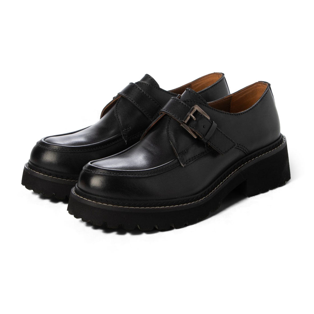 キスコ KISCO ベルテッドデザインボリュームローファー （BLK） BLK