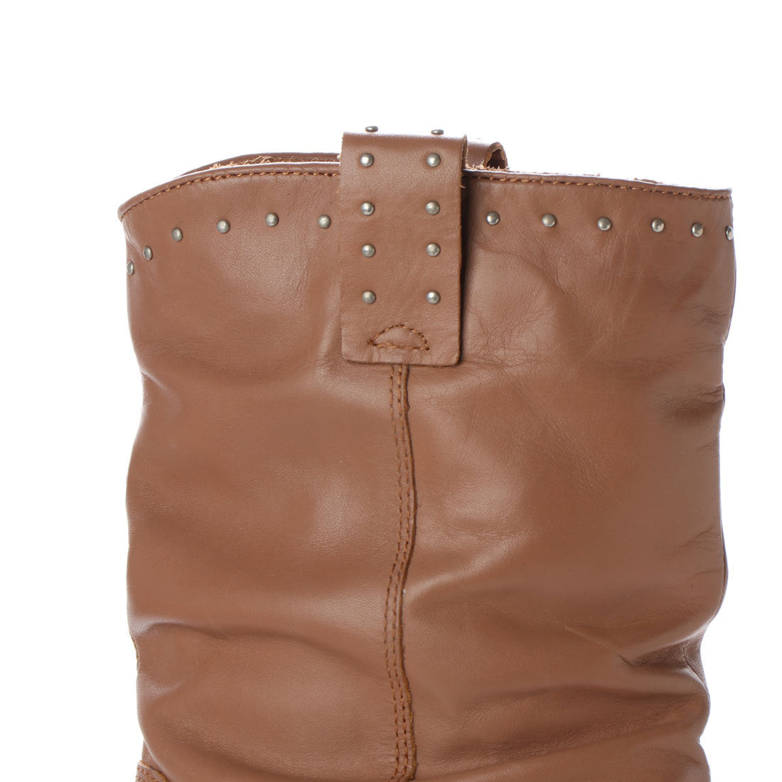 KISCO [Genuine Leather] Studded In-Heel Mid-Length Boots
