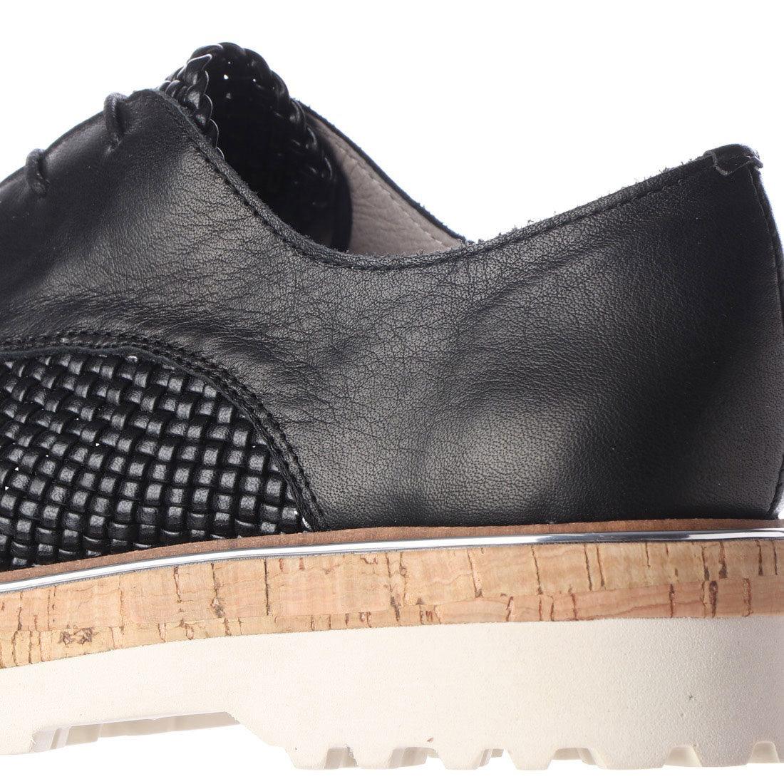 キスコ KISCO 【本革】素材コンビレースアップシューズ /厚底/