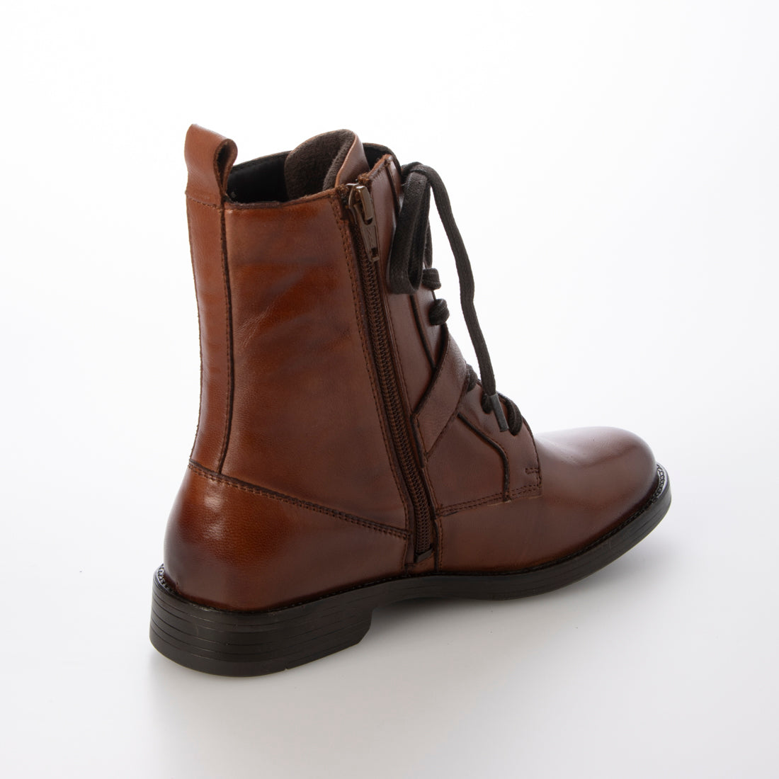 KISCO lace-up belt motif boots