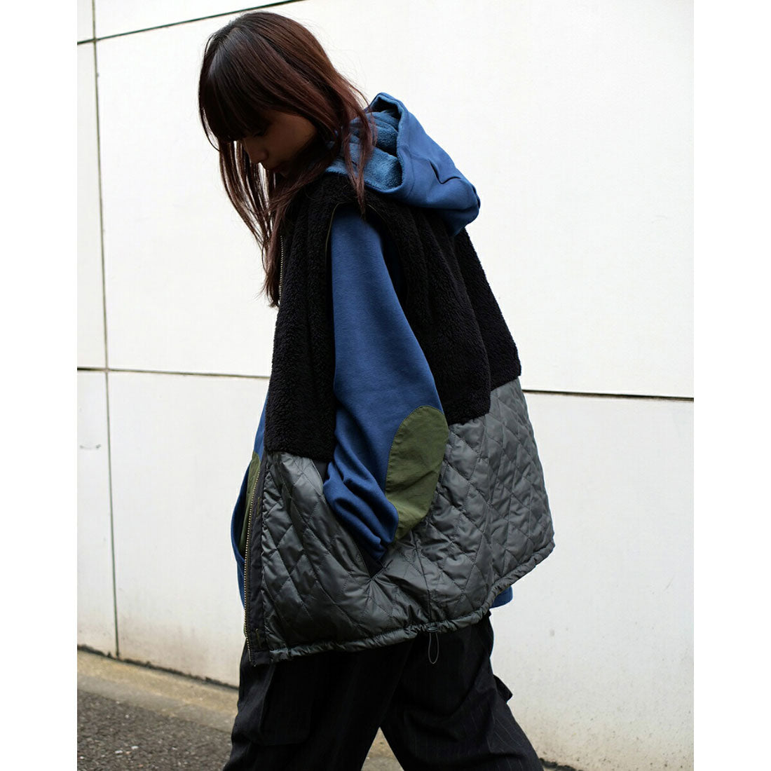 キネティクス Kinetics UNFRM OUTDOOR STANDARD UNFRM x Kinetics REVERSIBLE STAND COLLAR VEST（ユニフォーム×キネティクス リバーシブル スタンドカラーベスト （KHAKI） KHAKI