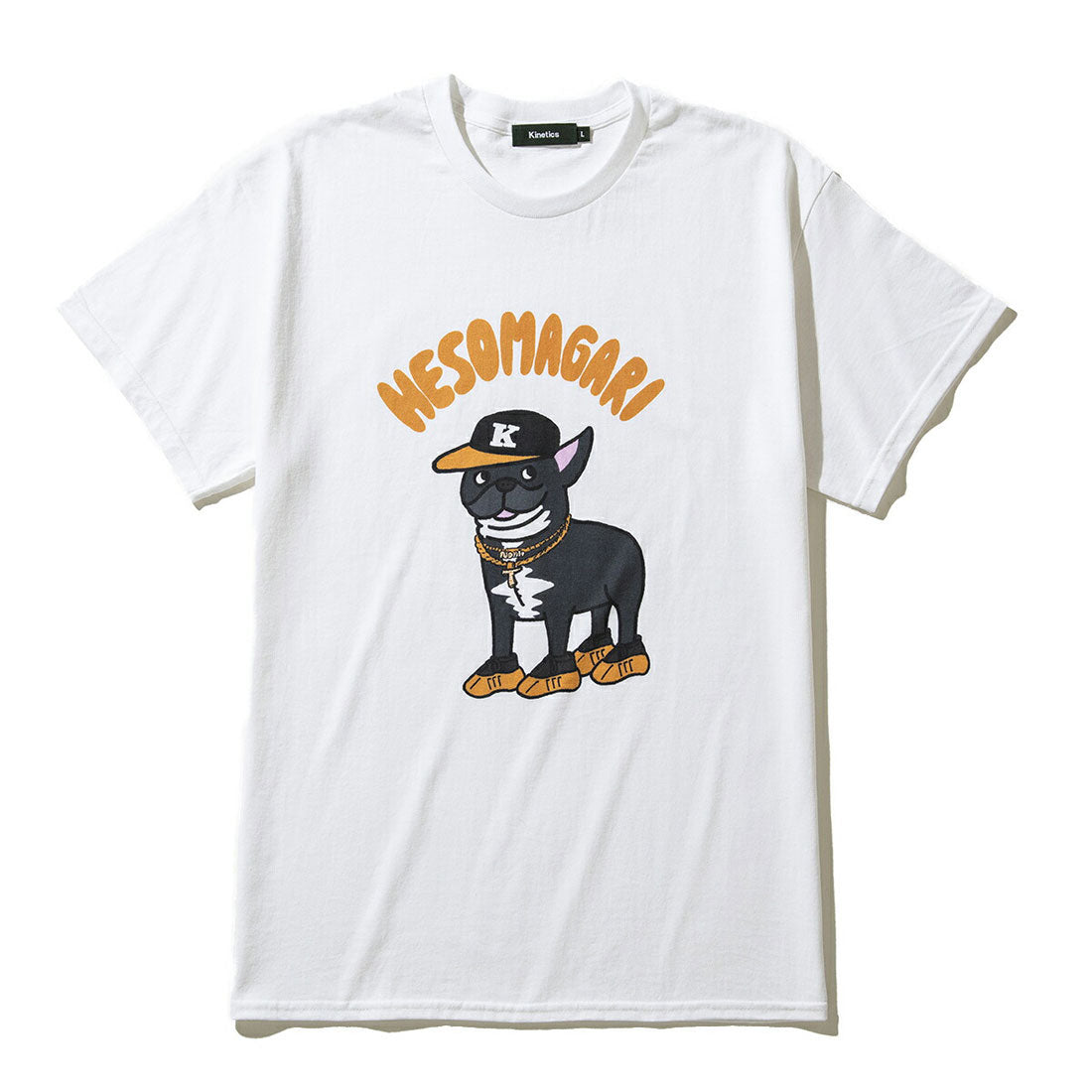 キネティクス Kinetics KINETICS 小山ゆうじろう×伊藤商店×Kinetics HESOMAGARI TEE（キネティクス へそまがり ティー） （WHITE） WHITE