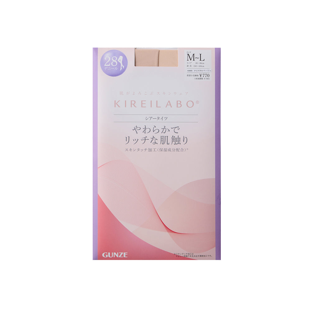 キレイラボ KIREILABO キレイラボ シアータイツ 28デニール （クリスタルベージュ） クリスタルベージュ