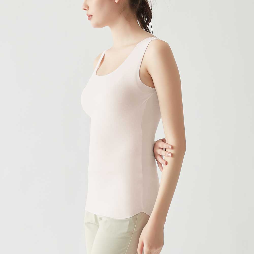 キレイラボ KIREILABO あったかインナー【Fitte Warm】裏起毛 柔らかく暖かい カップ付きタンクトップ 秋冬 （オフホワイト） オフホワイト